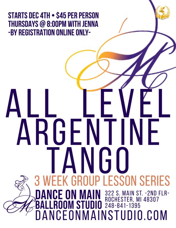 ARGENTINE TANGO 3 Week Group Series