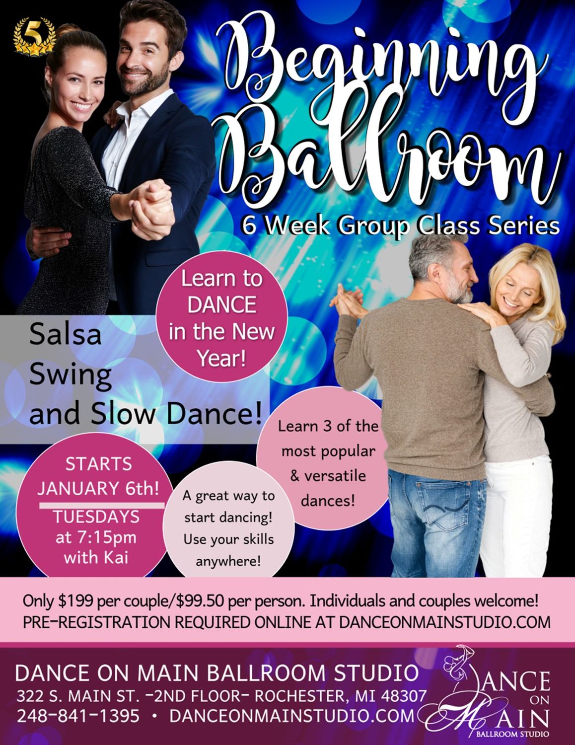 Beginning Ballroom 6 Week Group Series • JAN/FEB 2026