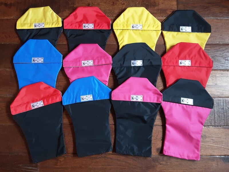 Kosi Pogies : Short Marathon style with a stiffened cuff for single blade paddle in two colour choice.