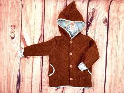 Jacke rost meliert Waldtiere Jacke rost meliert Waldtiere