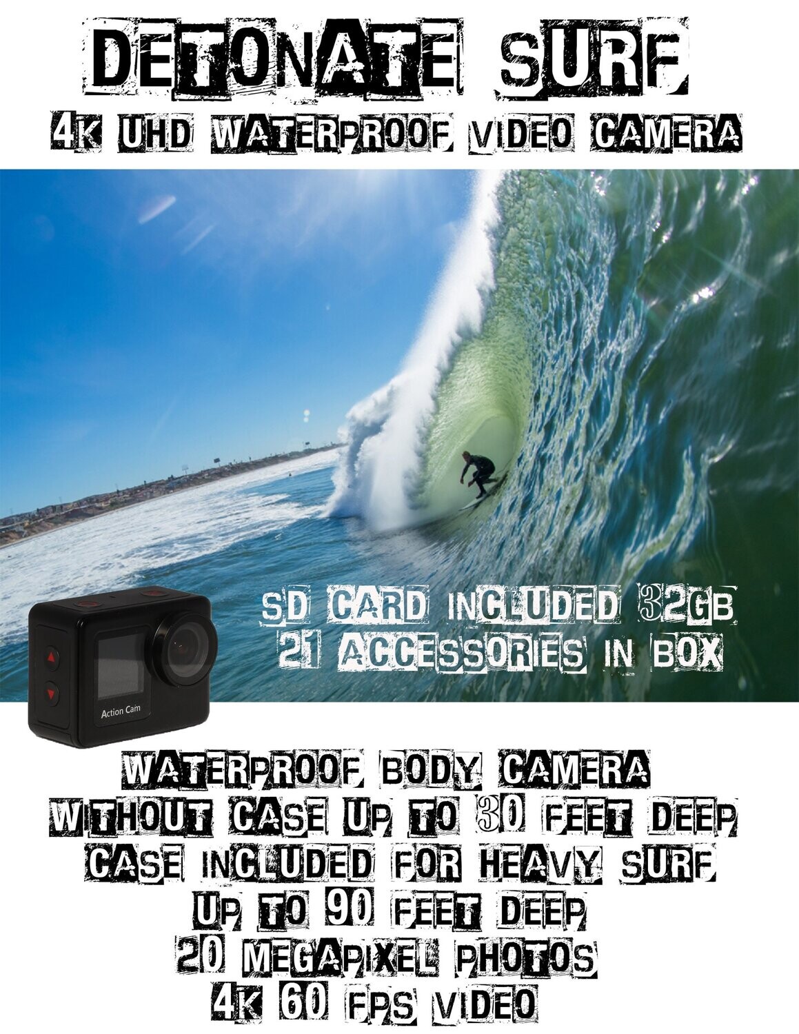 Detonate C4 Waterproof 4K UHD Camera