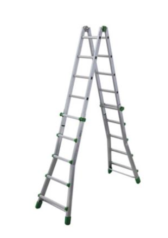 Scala Eurobriko 16 Facal BK/1 3+3 gradini alluminio telescopica multiposizione H estesa 288cm