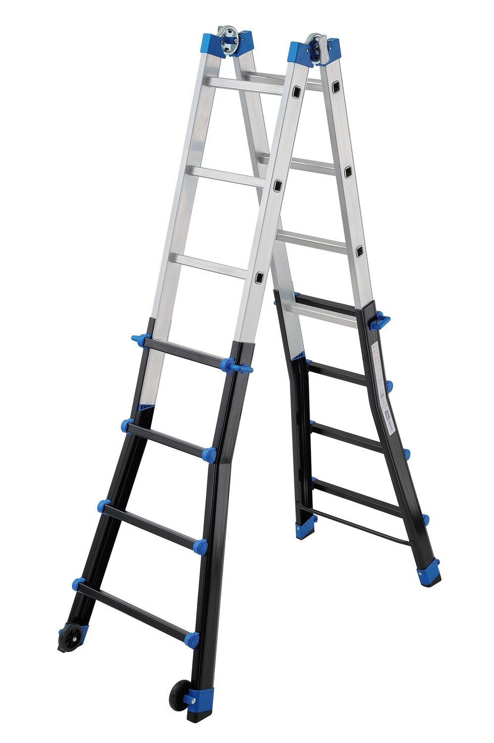 Scala in alluminio telescopica professionale 4+4 gradini GIERREPRO   GIERRE