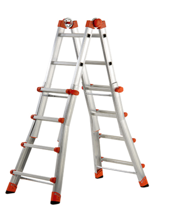 Scala alluminio multifunzione telescopica 4+4 gradini EN131 serie 5   GIERRE