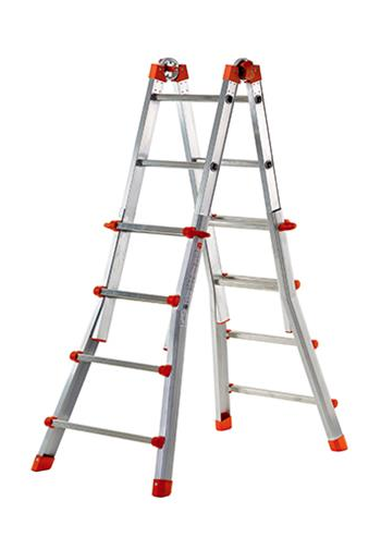 Scala alluminio multifunzione telescopica 4+4 gradini Dlgs 81/08 serie 5   GIERRE