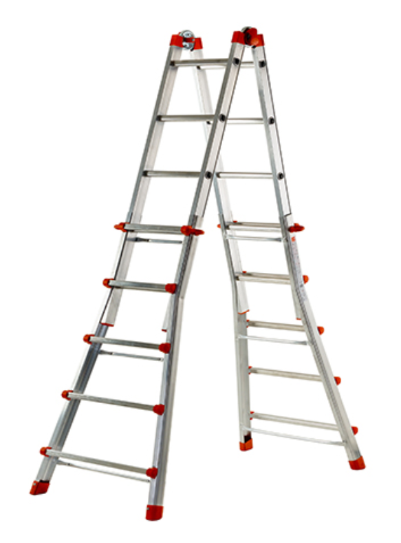 Scala alluminio multifunzione telescopica 5+5 gradini Dlgs 81/08 serie 5   GIERRE