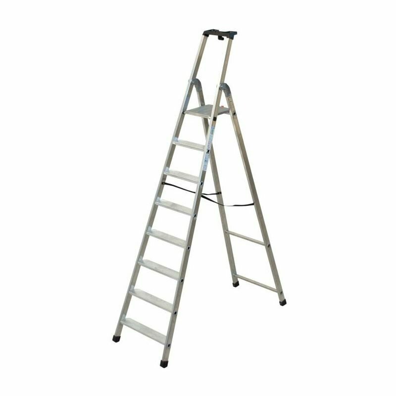SCALA ALLUMINIO QUADRA 8 GRADINI COMPRESA PEDANA   FACAL