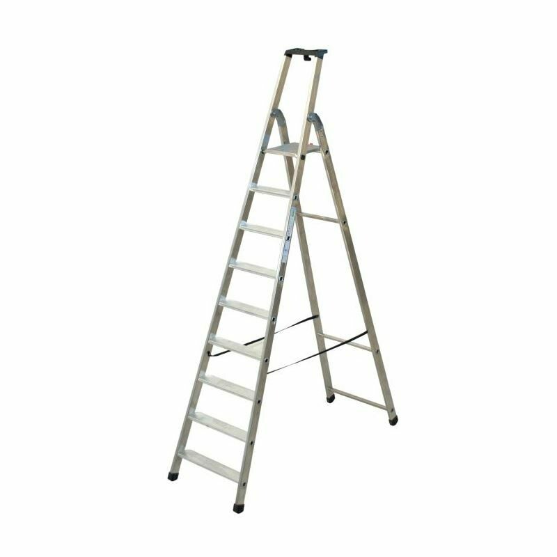 SCALA ALLUMINIO QUADRA 9 GRADINI COMPRESA PEDANA   FACAL