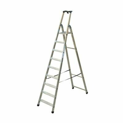 SCALA ALLUMINIO QUADRA 9 GRADINI COMPRESA PEDANA   FACAL
