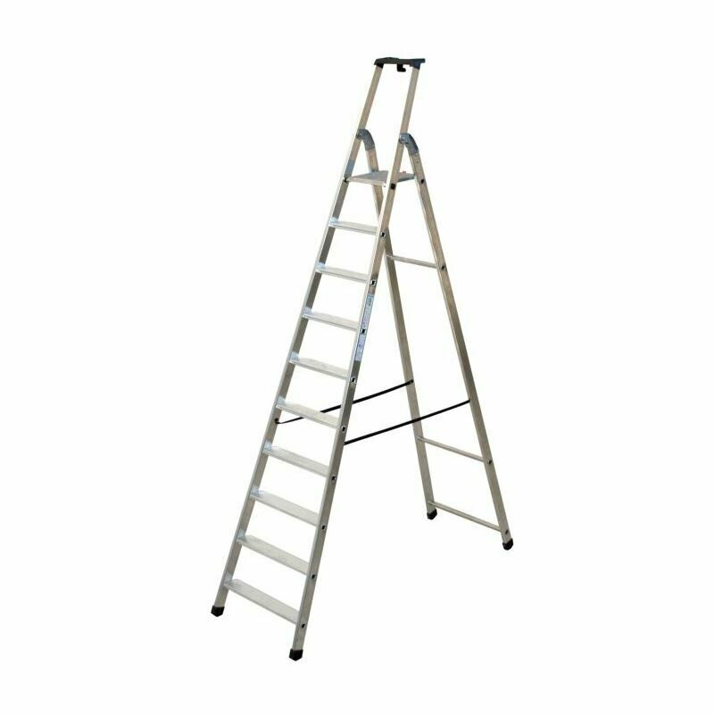 SCALA ALLUMINIO QUADRA 10 GRADINI COMPRESA PEDANA   FACAL