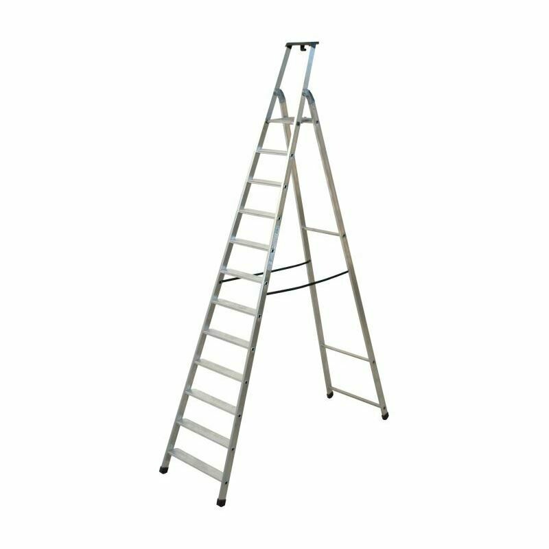 SCALA ALLUMINIO QUADRA 12 GRADINI COMPRESA PEDANA   FACAL