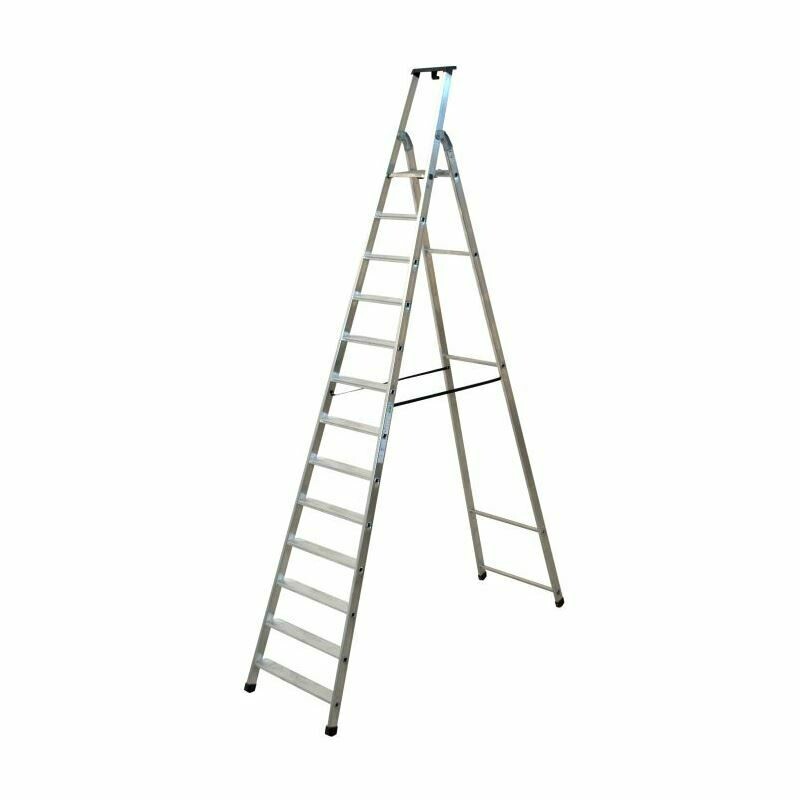 SCALA ALLUMINIO QUADRA 13 GRADINI COMPRESA PEDANA   FACAL