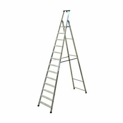 SCALA ALLUMINIO QUADRA 13 GRADINI COMPRESA PEDANA   FACAL