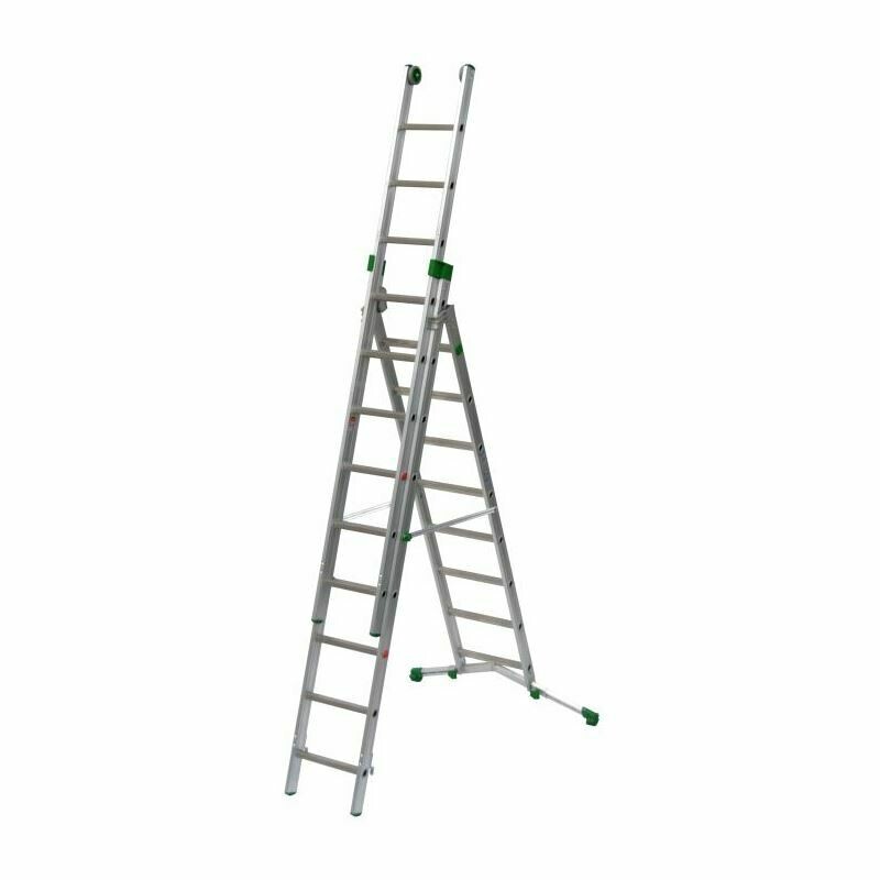 Superscala in alluminio SUPERPRIMA 3 rampe 8+9+9 gradini   FACAL