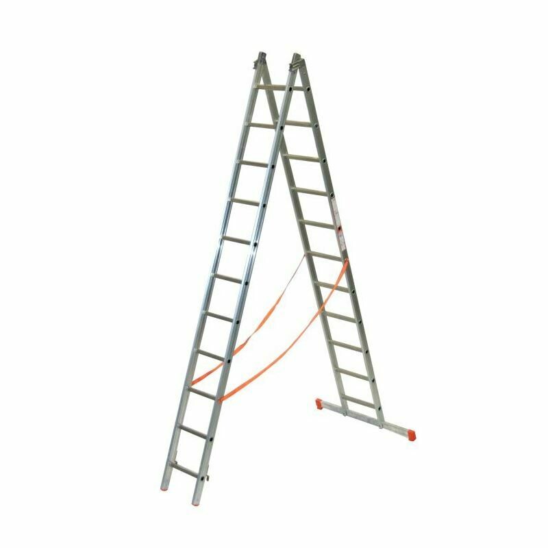 Scala in alluminio trasformabile GENIA 11+11 gradini (2 RAMPE)   FACAL