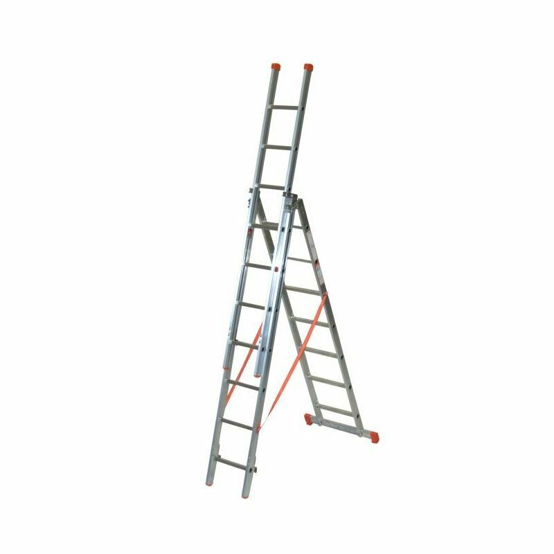 Scala in alluminio trasformabile GENIA 7+7+7 gradini (3 RAMPE)   FACAL
