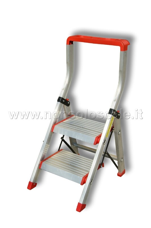 Sgabello in alluminio KUBO 2 gradini   DOIN