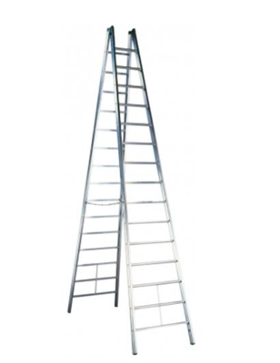 Scala in alluminio doppia salita MASTER PRO 17+17 gradini   FACAL