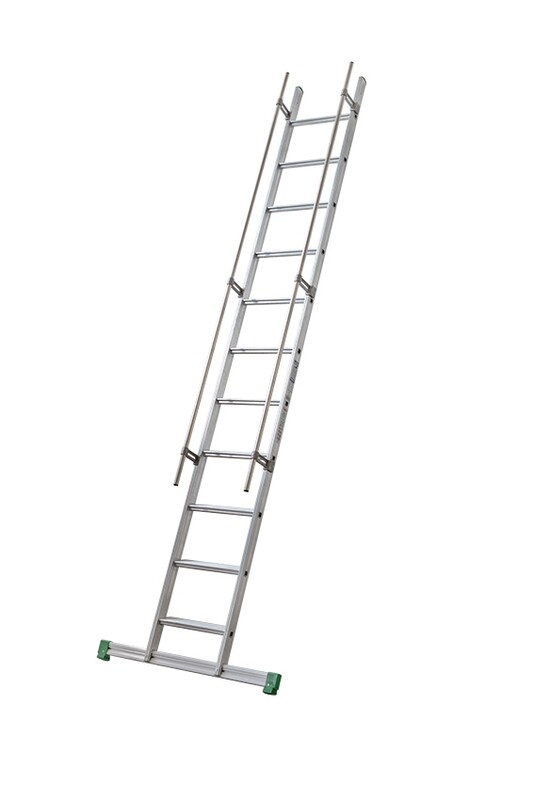 Scala alluminio con corrimani S15/1 13 gradini con barra stabilizzatrice   FACAL