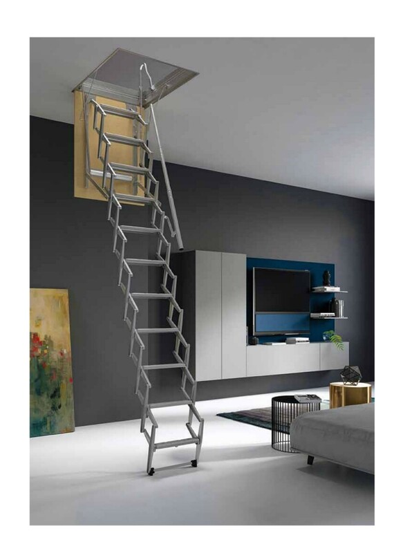 SCALA RETRATTILE IN ACCIAIO SR 100X50   SCARI PERSONALIZZABILE