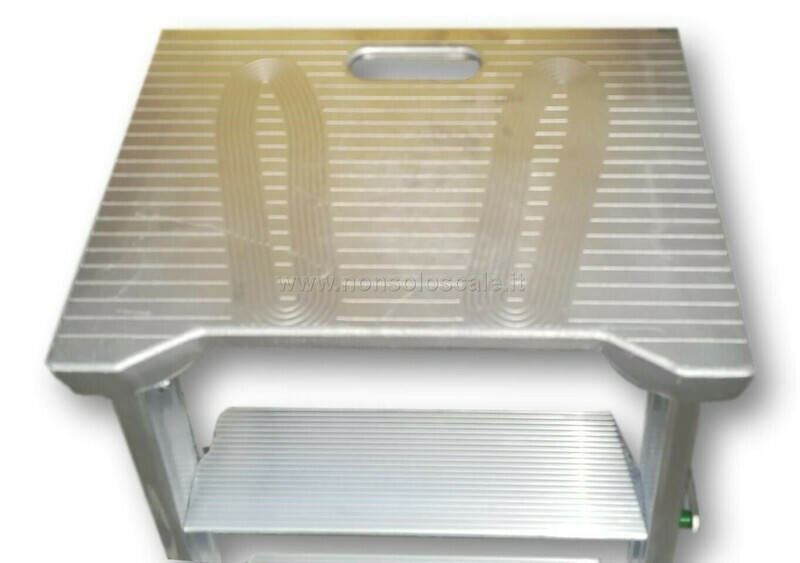 Sgabello professionale in alluminio FERMO FACAL 3 gradini + pedana   FACAL
