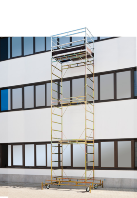 Trabattello in acciaio P22 ITA  H struttura mt. 7,60 con 1 piano lavoro completo   STP