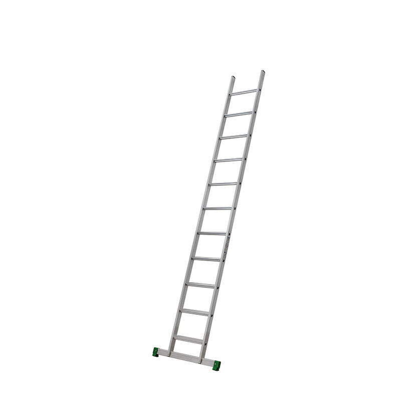 Scala in alluminio in appoggio 11 gradini  PRIMA/L  con gradino largo e base stabilizzante   FACAL