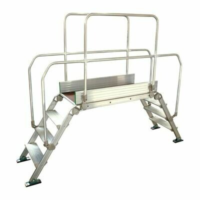 Scala in alluminio a ponte lungo 90 cm 6+6 gradini+pedana DIVA  FACAL
