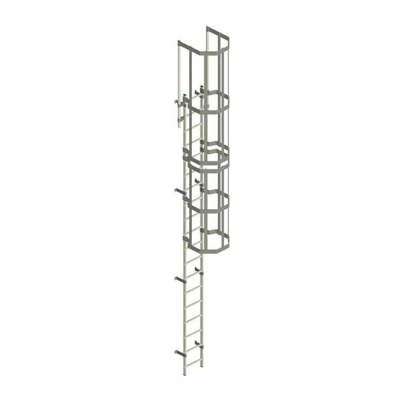Scala a gabbia H. mt. 5,71/6,00  con staffe e sbarco standard   FACAL