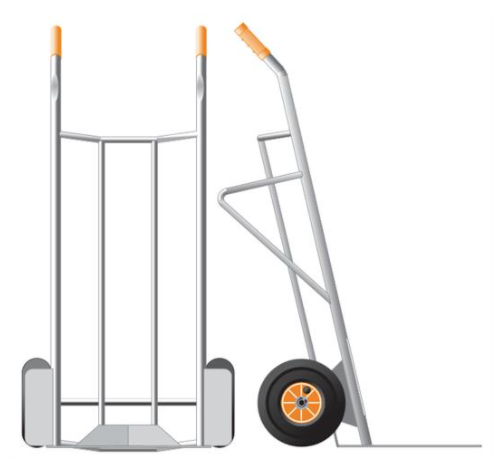 Carrello professionale in acciaio con pala allungata    BOXERCARR