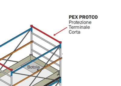 Protezione terminale corta c/MORSETTI trabattello EXPORT   FRIGERIO