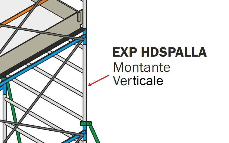 Montante verticale. 4g Trabattello EXPORT/SUPERLUNGO   FRIGERIO