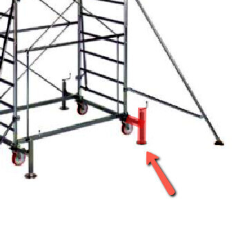 Base Smontabile con Ruote in Poliamide 200 con Freni + 4 Livellatori   IPPIS