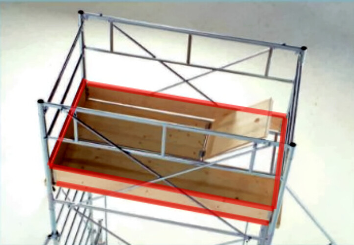 Piano lavoro Composto da: 1 Botola in acciaio + Legno + 2 tavole in Legno m (2,04 x 0,27 x 0,05)+ 1 Fermapiede in Legno Perimetrale)   IPPIS