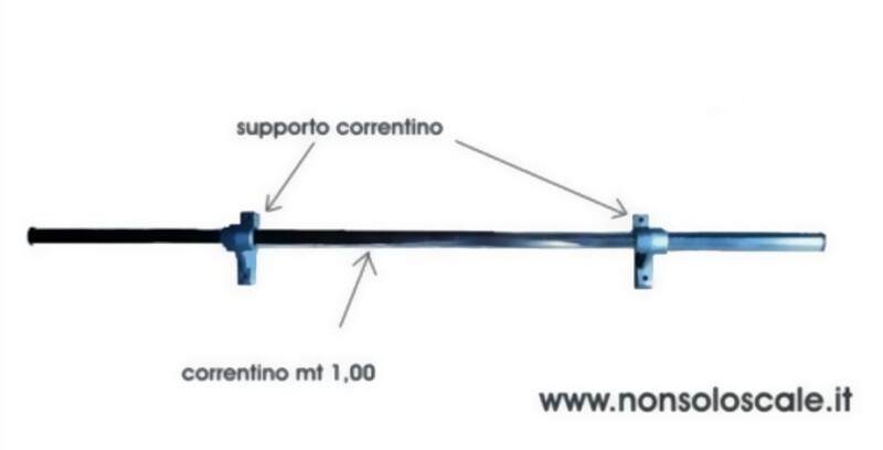 Kit aggancio al muro (1 mt correntino+ 2 supporti in fusione)   FACAL