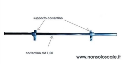 Kit aggancio al muro (1 mt correntino+ 2 supporti in fusione)   FACAL