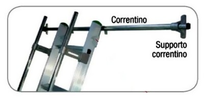 Kit aggancio al muro (1 mt correntino+ 2 supporti in fusione)   FACAL
