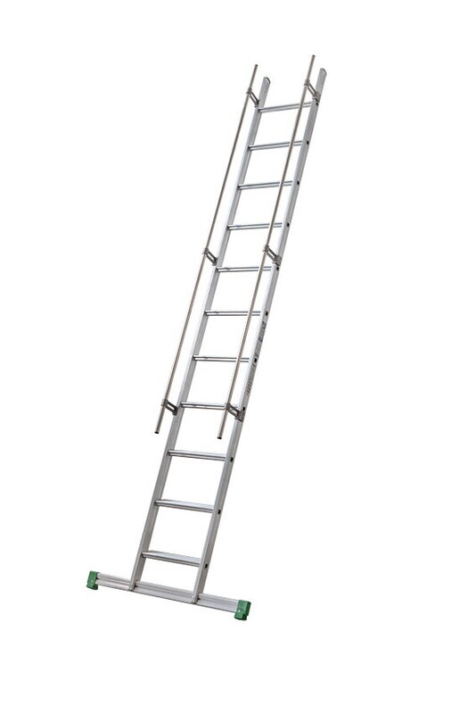 Scala alluminio con corrimani S15/1 11 gradini PERSONALIZZABILE con barra stabilizzatrice FACAL