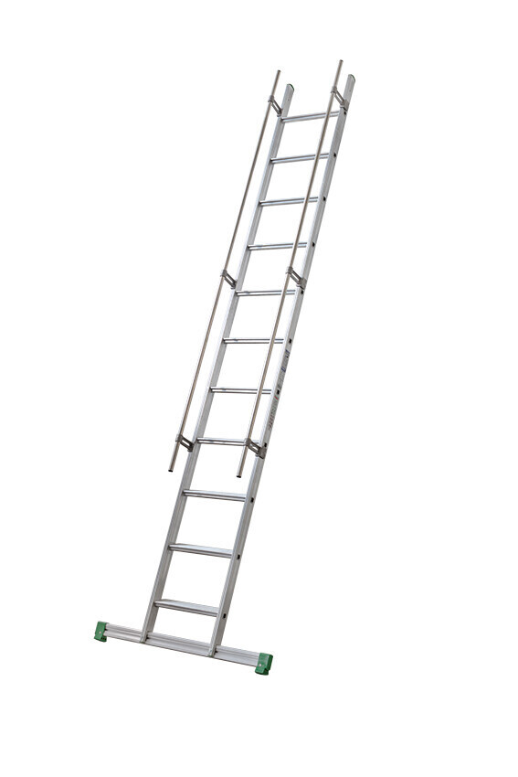 Scala alluminio con corrimani S15/1 14 gradini PERSONALIZZABILE  con barra stabilizzatrice FACAL