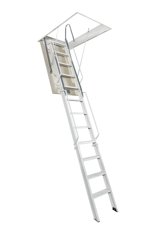 SCALA RETRATTILE IN ACCIAIO ACI TRE PEZZI  130 X 70 X 265/275   FANTOZZI