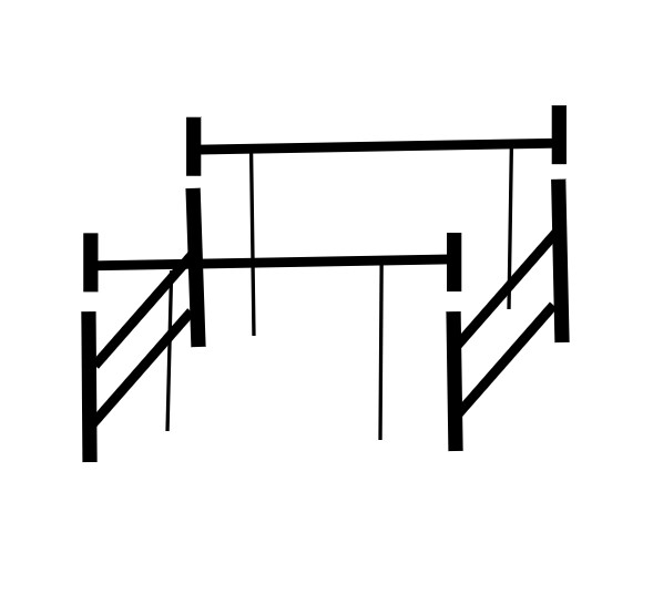 Mezza alzata COMPLETA  H m. 0,6 composta da: (2  Mezzi telai + 2 Elementi Unione + 4 Tiranti corti x mc)   IPPIS