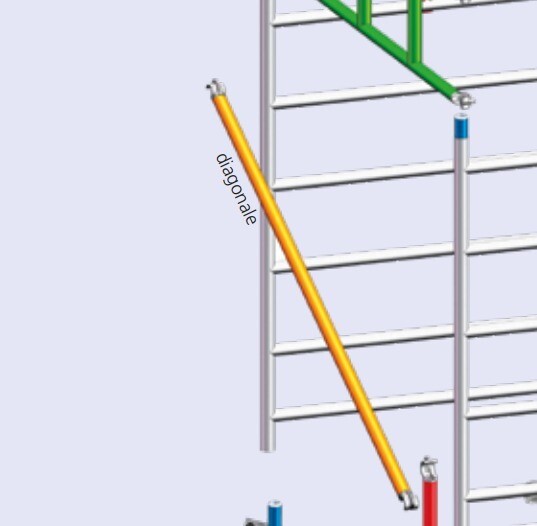 Diagonale ponteggio alluminio Luxor   STP