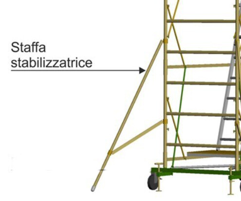 STAFFA STABILIZZATRICE EN1004 per trabattello PROFESSIONAL (SVELT)