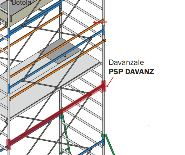 Davanzale orizzontale trabattello SUPERLUNGO  FRIGERIO