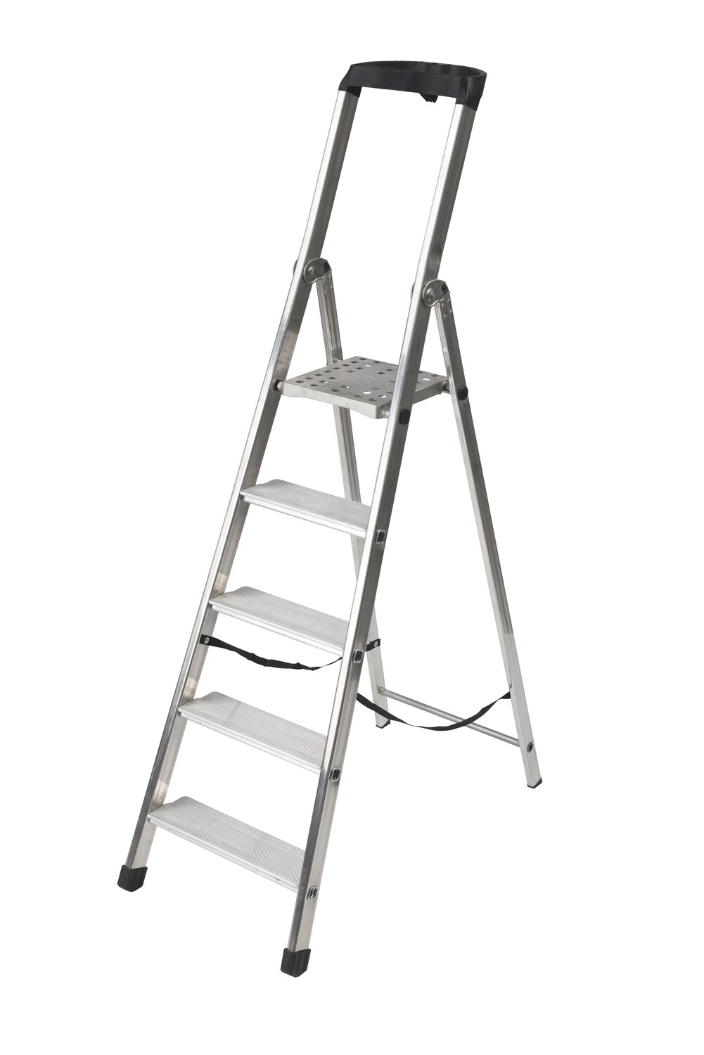 SCALA ALLUMINIO PIU&#39; SU&#39; MAXI 5 GRADINI COMPRESA PEDANA   FACAL