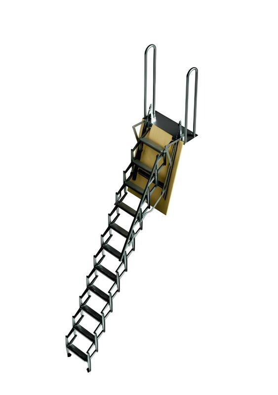 Scala retrattile in acciaio PALCO  301/325 cm  