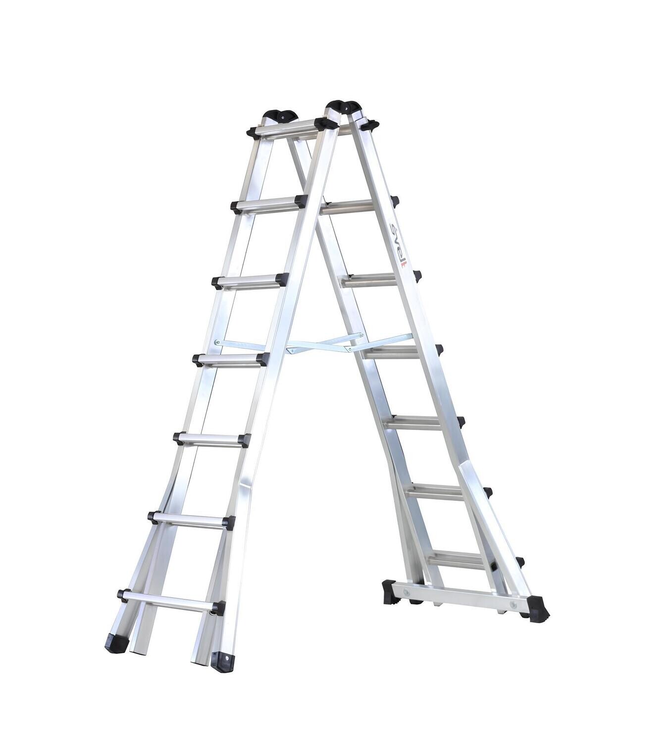 Scala alluminio telescopica 7+7 BRAVISSIMA SVELT