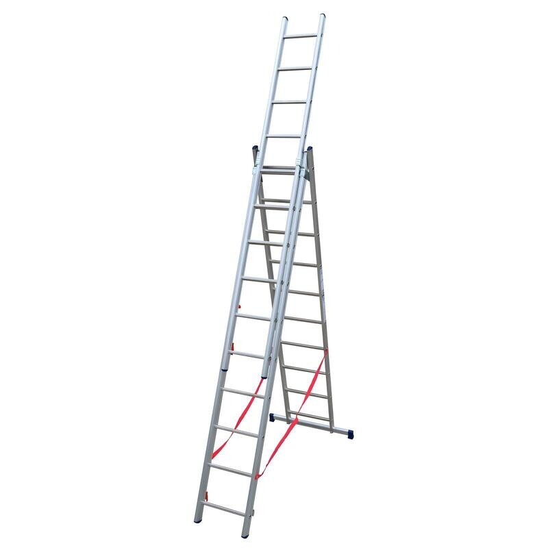 scala in alluminio STILO TRASFORMABILE  3 pezzi 10+10+10 gradini   FACAL