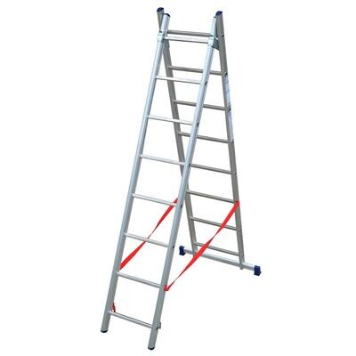 scala in alluminio STILO TRASFORMABILE  2 pezzi 8+8 gradini   FACAL