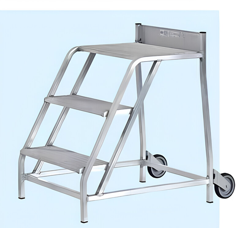 sgabello in alluminio DOMINO 4 gradini compreso pedana STP